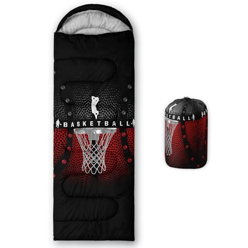 Axolotl Boys Sleeping Bag,Black and Red Sports Theme