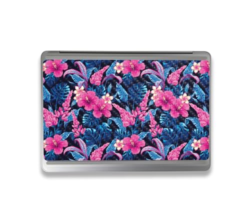 Image of MightySkins Carbon Fiber Skin Compatible with Microsoft Surface Laptop Studio 2 (2023) Full Wrap Kit - Contrast Hibiscus | Protective, Durable Textured Carbon Fiber Finish | Made in The USA
