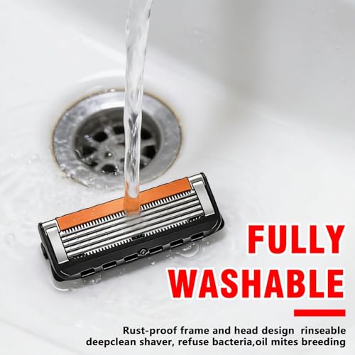 Nassrasierer Herren Rasierklingen, 24 Stück Rasierklingen für Fusion 5, Kompatibel mit ProGlide, 5-fach Klingen für präzise Rasur, Ersatzklingen für Männer