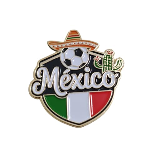 2026 World Football Soccer Cup Support Fan Team Pin Badge Brooch Decorations Gifts Memorabilia (Mexico)