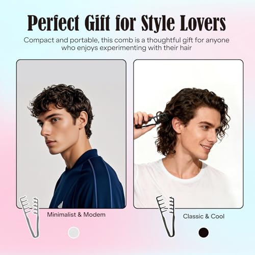 Peine para texturizar cabello con diseño plegable - 3 unidades miniatura 6