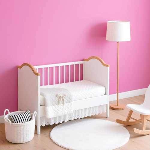 VEELIKE Taffy Pink Wallpaper Stick and Peel Pink Contact Paper for Desk Cabinets Locker Drawer Walls 15.7''x118'' Self Adhesive Removable Girly Wallpaper for Bedroom Bathroom Nursery Classroom Dorm by VEELIKE - Used condition - Image 5