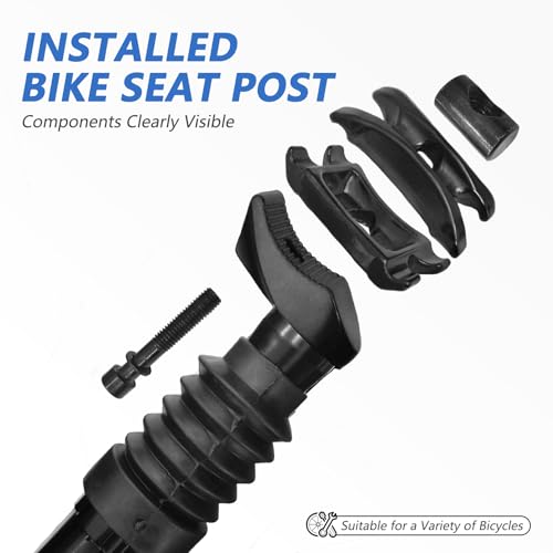 Relwears Bicycle Suspension Seatpost Shock Absorber Damper Post 27.2Mm,Lightweight Aluminum Body ,Bike Universal Comfort Seatpost With Clamp thumb #5