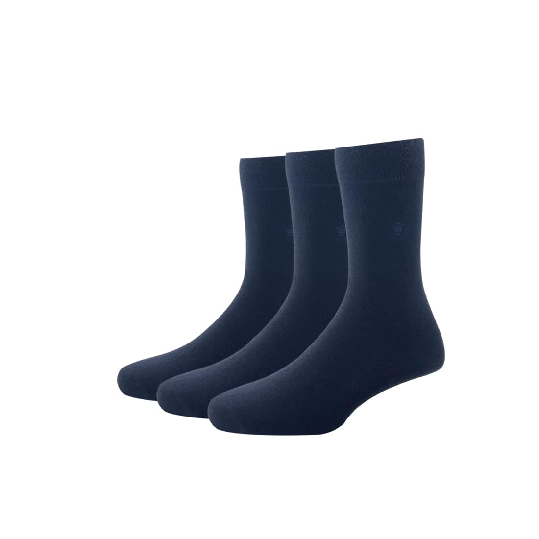 louis philippe Modal Full Length Men's Plain Pattern Socks (Pack Of 3) - Navy-picture-37