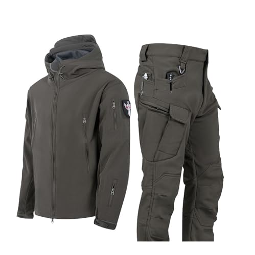 Ternos De Esqui De Inverno Masculino, Conjunto De 2 Peças De Terno De Esqui Com Capuz Quente De Inve