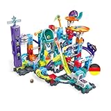 VTech Marble Rush - Space Magnetic Set XL300 E – Interaktive Murmelbahn mit spannenden Bahnelementen, verschiedenen Aufbaumöglichkeiten und Licht- und Soundeffekten – Für Kinder von 4-12 Jahren