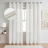 Muse Dream Bohemia Linen Blend Curtains Light Filtering Grommet Drapes Moroccan Trellis Lattice Jaqu