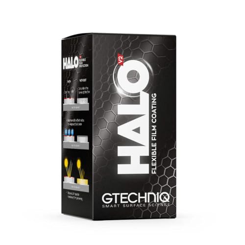 Gtechniq Halo Ceramic Coating for Cars, Protect PPF and Vinyl, High Shine, Easy to Apply - 1.7 fl oz (50ml) Car Ceramic Coating with Nitrile Gloves and Applicator (Sufficient for 1 Small-Med Car)