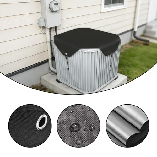 2-Pack 36x36 inch Air Conditioner Cover for Outside, AC Covers for Outside with PVC Mesh & Waterproof Layers, AC Unit Covers Outdoor for All-Season Protection - Thumbnail 4
