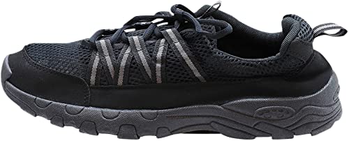 Norty - Men's Drainage Aqua Water Shoe For Pool Beach Surf Snorkeling Exercise Slip On Sock, Black 42065-10D(M) Us #TOP1