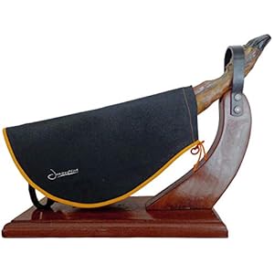 Ham Cover Zwart met Oranje Randen – Hamdoek Jamonprive – Ideaal voor het Bedekken van Serrano of Iberische Ham