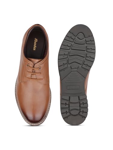 Image of Bata Knox Derby, Men's Tan Formal Derby Shoes