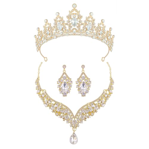 XFSRG Élégant Parure de Bijoux de Mariée 3 Pièces avec...