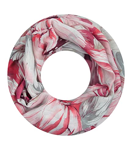 Majea Damen Loop Schal Schlauchschal Halstuch (880023) (rot 16)