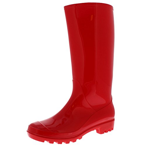 Womens Original Tall Winter Snow Wellingtons Muck Waterproof Boots - Red Gloss - US5/EU36 - BL0286