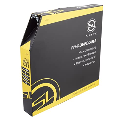 Sunlite Bulk Box Brake Cables, 1.6 x 1700mm, SS RD, Box of 100