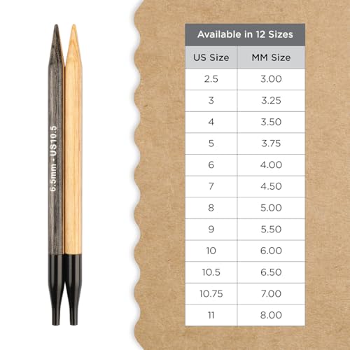 Image of Knitter's Pride Day & Nite Normal Interchangeable Circular Needles 5 inch inch (13cm) - US Size 10.5 (6.5mm)