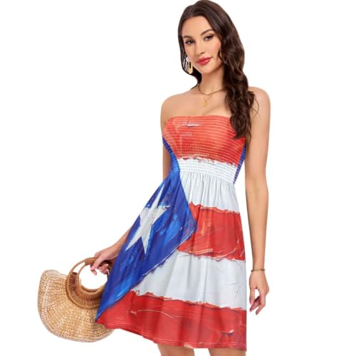 Robe de plage drapeau de Porto Rico fluide et légère contre la chaleur