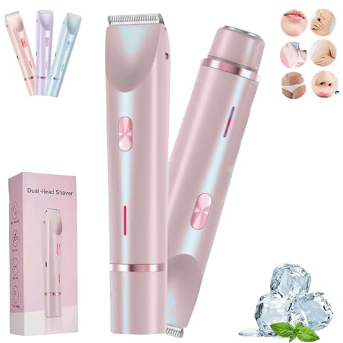 Yagerod Whimsyard Shaver For Women, Glowshave 2-In-1 Women's Body Shaver, Bald Cat Razor For Women, Ezme Razor, 2 In 1 Electric Shaver Razors, Waterproof Wet & Dry Use For Any Part(Pink)