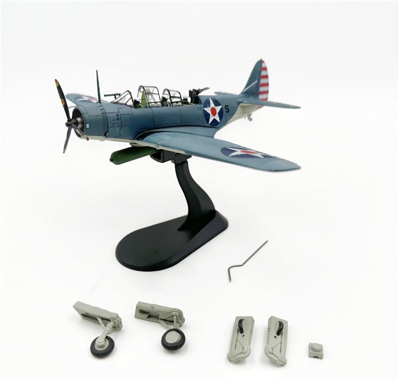1:72 TBD Devastator Model, High Simulation Military Aircraft, Metal Pre-Assembled Diecast Airplane Models for Collection or Gift.