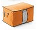 Yosoo 1 Stücke Holzkohle Große dauerhafte faltbare Kleidung Steppkissen-Decke Lagerung Reißverschluss Tasche Fall Container Organisatoren Containerbox (orange)