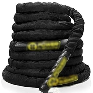 Battle Rope Home Fitness Rope Arm Rope Fling Rope Strength Training Exercise Rope Fixer Fitness Rope (Color : Black Size : 12M-38MM) (Black 9M)