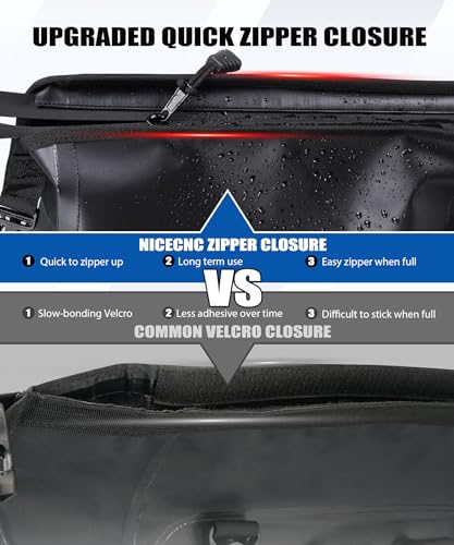 NICECNC Motorcycle Saddlebags Waterproof Heat-Resistance Saddle Bags motorcycles 28 L Pannier Bag Anti-Vibration Motor Side Bag Universal Motorcycle Trunk Accessory for Adventure and Sport Bike Racks