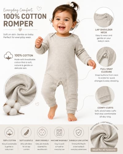 Image of TuddyBuddy 100% Cotton Romper /Bodysuit for Baby Boys