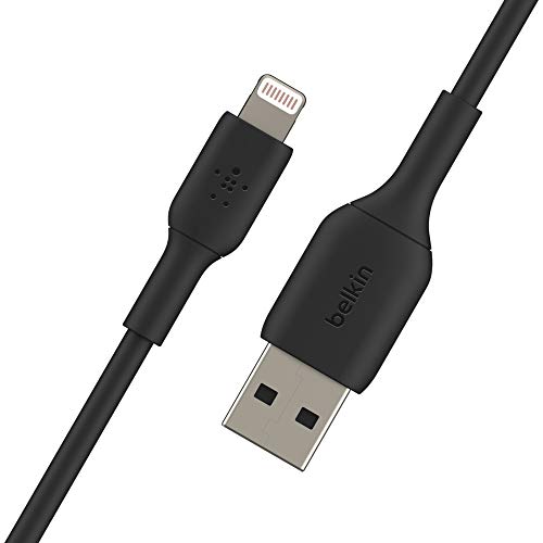 Belkin Câble Lightning (câble Boost Charge Lightning vers USB pour iPhone, iPad, AirPods ; câble de recharge certifié MFi pour iPhone ; noir, 1 m)
