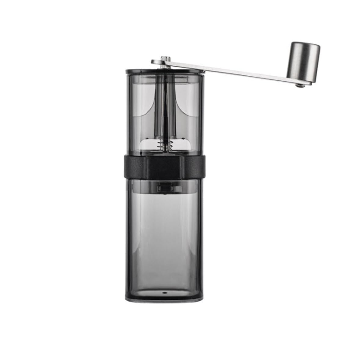 Molinillo Café Molino Cafe Molinillo De Café Manual con Fresas De Cerámica Cónicas Granos De Café Molidos A Mano Frasco De Vidrio De Molienda Ajustable Moledor De Cafe(Black)