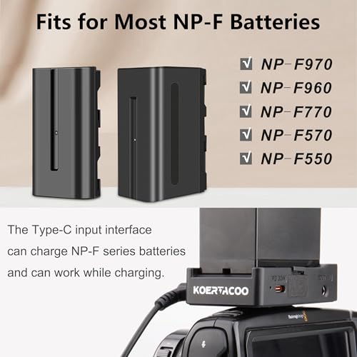 Placa adaptadora NP-F a LP-E6 con cable CC para Blackmagic Pocket 4K 6K 5