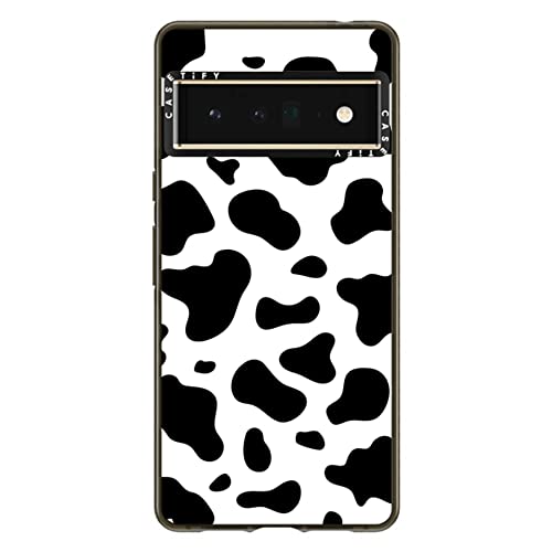 CASETiFY Impact Case for Google Pixel 6 Pro - Cow Print - Clear Black