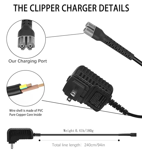 Replacement 5V Charger Stand Set for Wahl Senior Magic Clip Metal Edition Detailer Cordless Clipper