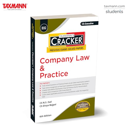 Image of Taxmann's CRACKER for Company Law & Practice (Paper 2 | Company Law) - Offering Fully Solved Past Questions to Maximise Scoring for CS Executive | June /Dec. 2026 Exams