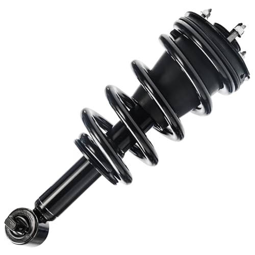 Image of Detroit Axle - 4WD Front End Suspension Kit for 2014-2018 Chevy Silverado 1500 GMC Sierra 1500, Struts with Coil Spring Upper Control Arms with Ball Joint Assembly 2014 2015 2016 2017 2018 Replacement