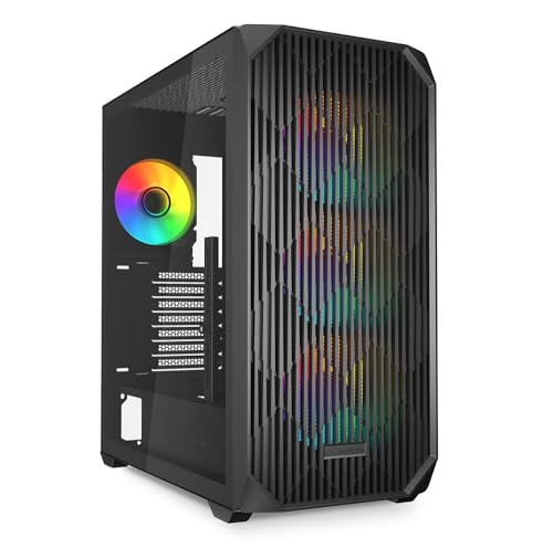 Sharkoon AK3 RGB Black, ATX - Carcasa para PC