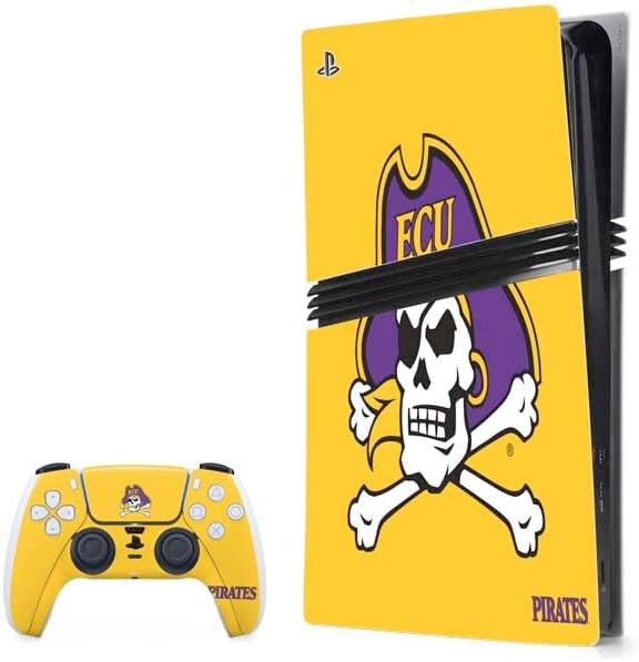 Skinit Decal Gaming Skin Compatible with PS5 Pro Bundle - Officially Licensed East Carolina University Pirates Greenville NC Design