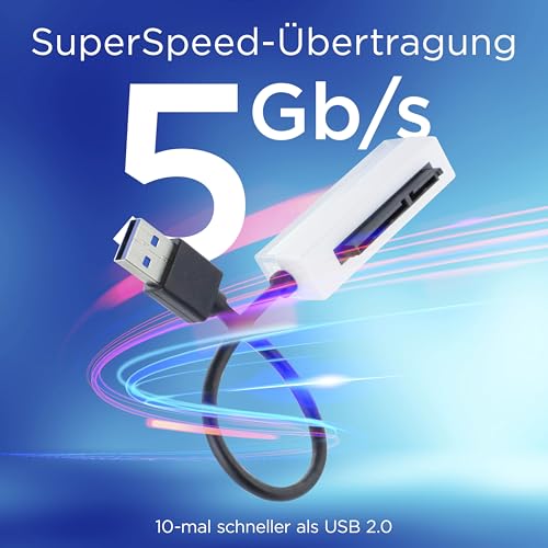 Image of Integral SB-A USB 3.0 to 2.5 inch SATA Converter - Compatible with HDD and SSD - USB-A Adapter for Mac and PC