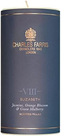 Charles Farris Redolent Fig Luxury Scented Pillar Candles - 75+ Hours Burn Time (Wild Fig & Green Accords)