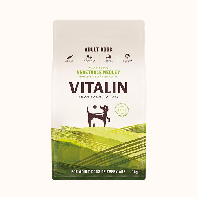 Vitalin Adult Vegetable Medley Dry Dog Food - 2kg