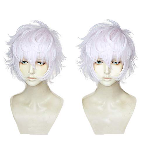 magic acgn Christmas Wig Short Color Mixing For Men Cosplay Wig  a mixture of pink and white - //coolthings.us
