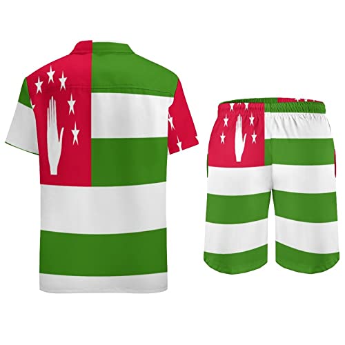 TAIZIYEAH Mens Shirts And Shorts Set 2 Pieces Cambodia Flag Casual Short Sleeve Shirt Suits for Men4