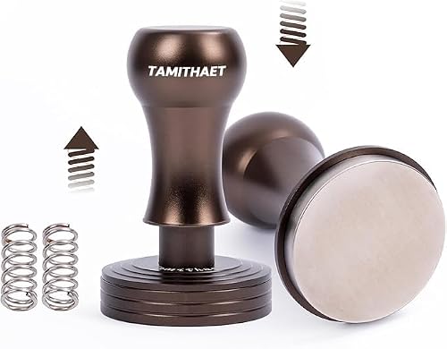 Tamithaet Stainless Steel Coffee Tamper 53.5mm - Heavy Duty Espresso Press for Espresso Machines, Ergonomic Handle & Precision Fit (Barista Kit Essential)