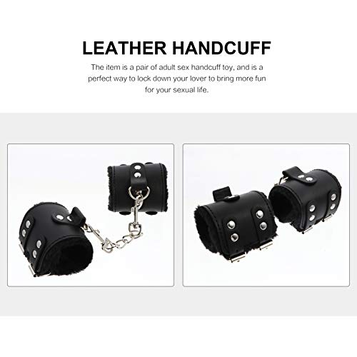 VALICLUD 1 par de Algemas de Couro Algemas de Pulso Macio Algemas Pulseira Perna Tornozelo Algemas D