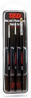 The Army Painter Dungeons and Dragons Nolzur's Marvelous Brush Set, 3 DnD Paint Brushes: 1 Drybrush, 1 Detail Brush, 1 Basecoat Brush, for Miniature Roleplay Painting, Official DnD Figure Paint