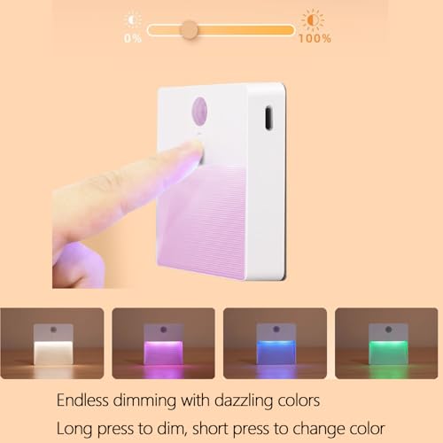Lámpara de Pared LED para Iluminar Pasillos sin Cables Aplique Magnético con Sensor RGB 2Pcs 2