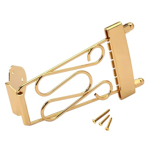 Guitar Trapeze Tailpiece, 6-String Replacement Part, Durable Tailpiece Bridge for Acoustic or Electric Guitars, Ideal for Home, Stage, Live Performance, Studio Recording, Practice Sessions