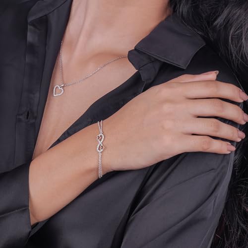 To My Beautiful Daughter Always Keep Me in Your Heart Love Mom, 925 Sterling Silver Infinity Bracelet with message card, Festival Gift for Daughter (From Mom)4