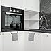 NIYANGLE 2Pcs Black 36Cm Stainless Steel Wall-Mounted Towel Rack Single Bar Bathroom and Kitchen Towel Holder Tool-Free Installation