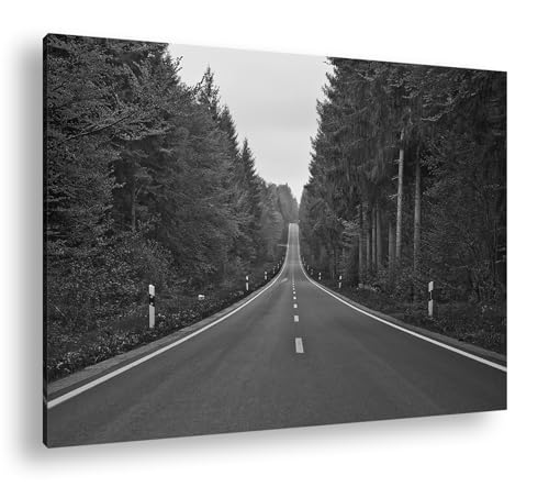 Impression numerique de qualite superieure chemin de rue infini vallee cadre bois veritable